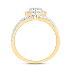 14K Yellow Gold Diamond Designer Ring 1 1/2 Cttw - Splendid Jewellery