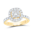 14K Yellow Gold Diamond Designer Ring 1 1/5 Cttw - Splendid Jewellery