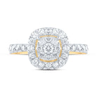 14K Yellow Gold Diamond Designer Ring 1 1/5 Cttw - Splendid Jewellery