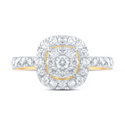 14K Yellow Gold Diamond Designer Ring 1 1/5 Cttw - Splendid Jewellery