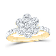 Load image into Gallery viewer, 14K Yellow Gold Diamond Designer Ring 1 Cttw - Splendid Jewellery