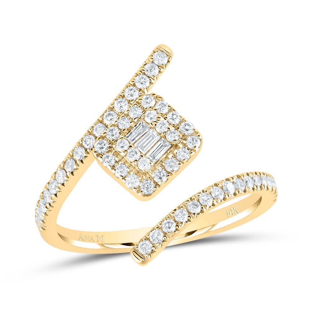 14K Yellow Gold Diamond Designer Ring 1/2 Cttw - Splendid Jewellery