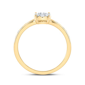 14K Yellow Gold Diamond Designer Ring 1/2 Cttw - Splendid Jewellery