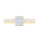 14K Yellow Gold Diamond Designer Ring 1/2 Cttw - Splendid Jewellery