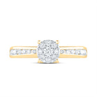 14K Yellow Gold Diamond Designer Ring 1/2 Cttw - Splendid Jewellery