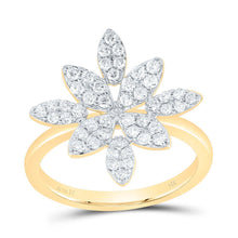 Load image into Gallery viewer, 14K Yellow Gold Diamond Designer Ring 1/2 Cttw - Splendid Jewellery
