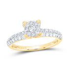 14K Yellow Gold Diamond Designer Ring 3/4 Cttw - Splendid Jewellery