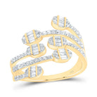 14K Yellow Gold Diamond Designer Ring 3/4 Cttw - Splendid Jewellery