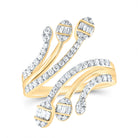 14K Yellow Gold Diamond Designer Ring 3/4 Cttw - Splendid Jewellery