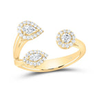 14K Yellow Gold Diamond Designer Ring 3/8 Cttw - Splendid Jewellery