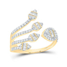 14K Yellow Gold Diamond Designer Ring 5/8 Cttw - Splendid Jewellery