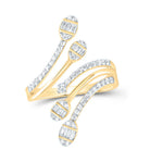 14K Yellow Gold Diamond Designer Ring 5/8 Cttw - Splendid Jewellery