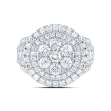 Load image into Gallery viewer, 14K Yellow Gold Diamond Double Halo Fashion Bridal Ring 3 Cttw - Splendid Jewellery