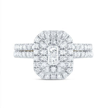 Load image into Gallery viewer, 14K Yellow Gold Diamond Double Halo Fashion Bridal Set 1 Cttw - Splendid Jewellery