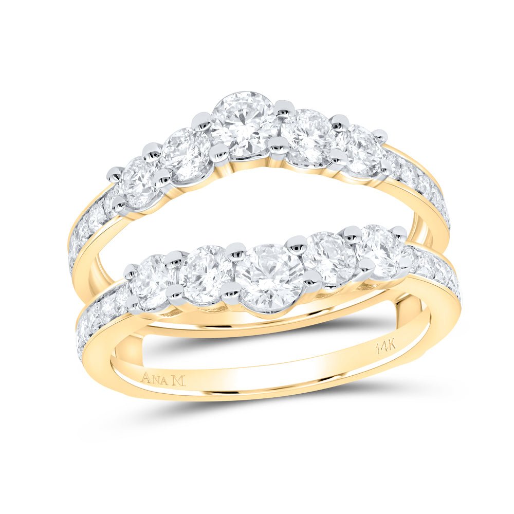 14K Yellow Gold Diamond Enhancer Ring 1 1/2 Cttw - Splendid Jewellery