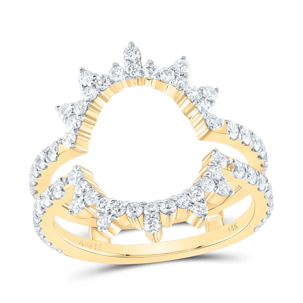 14K Yellow Gold Diamond Enhancer Ring 1 Cttw - Splendid Jewellery