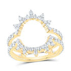 14K Yellow Gold Diamond Enhancer Ring 1 Cttw - Splendid Jewellery