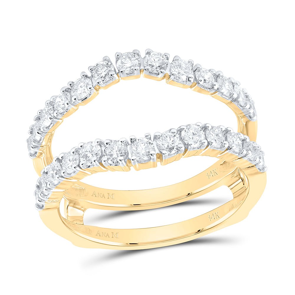 14K Yellow Gold Diamond Enhancer Ring 1 Cttw - Splendid Jewellery