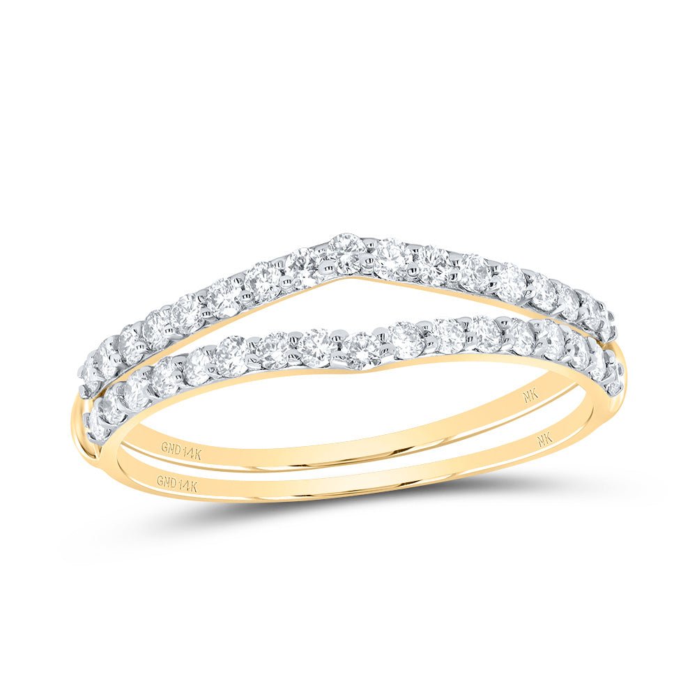 14K Yellow Gold Diamond Enhancer Ring 1/2 Cttw - Splendid Jewellery