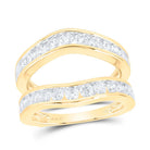 14K Yellow Gold Diamond Enhancer Ring 2 Cttw - Splendid Jewellery