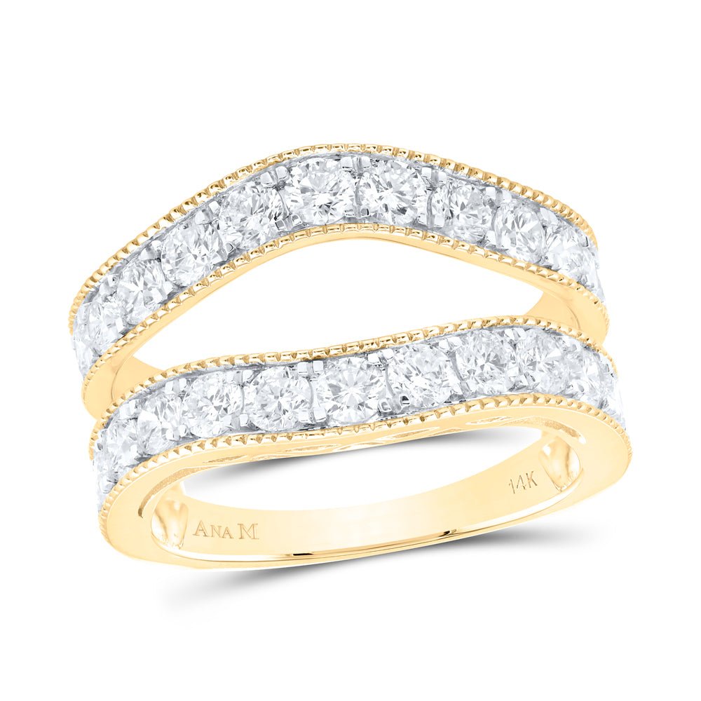14K Yellow Gold Diamond Enhancer Ring 2 Cttw - Splendid Jewellery