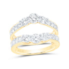 14K Yellow Gold Diamond Enhancer Ring 2 Cttw - Splendid Jewellery