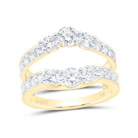 14K Yellow Gold Diamond Enhancer Ring 2 Cttw - Splendid Jewellery