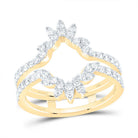 14K Yellow Gold Diamond Enhancer Ring 3/4 Cttw - Splendid Jewellery