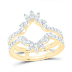 14K Yellow Gold Diamond Enhancer Ring 3/4 Cttw - Splendid Jewellery