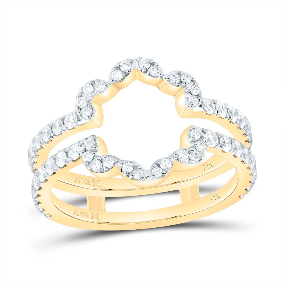 14K Yellow Gold Diamond Enhancer Ring 3/4 Cttw - Splendid Jewellery