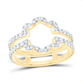 14K Yellow Gold Diamond Enhancer Ring 3/4 Cttw - Splendid Jewellery