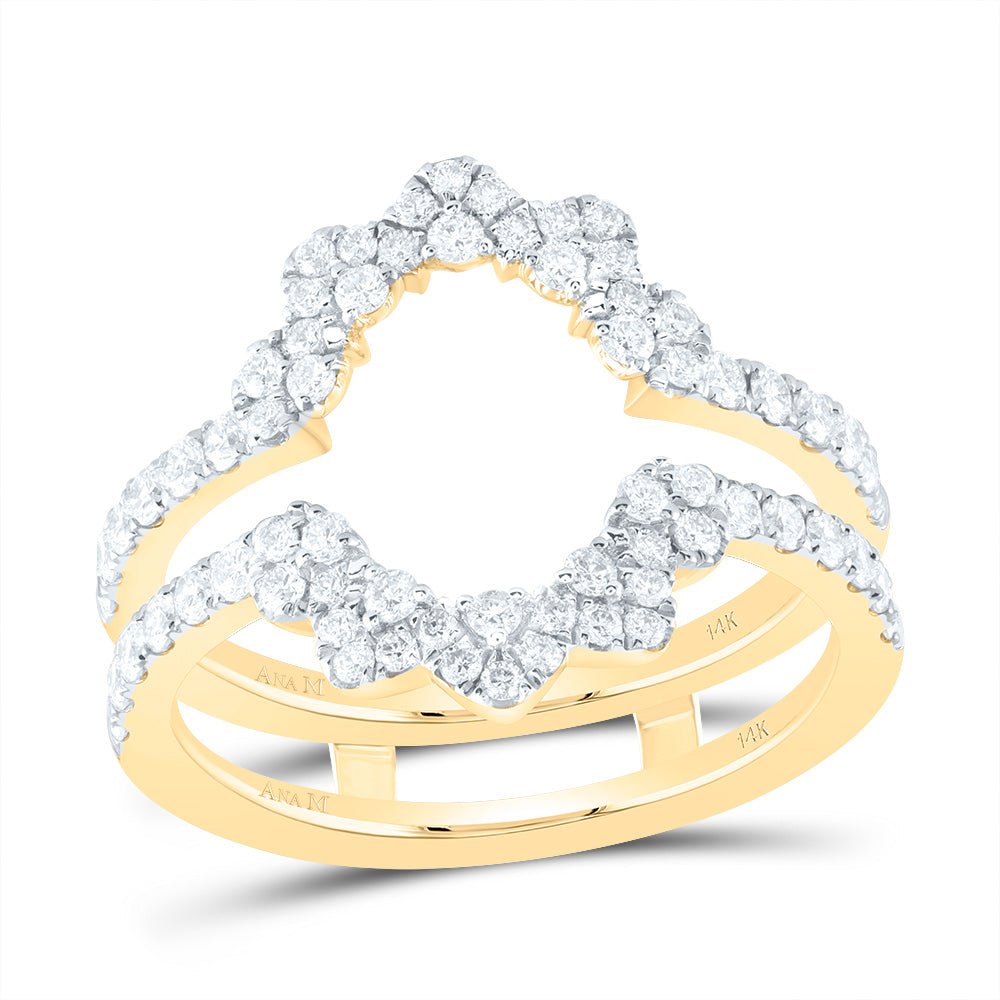 14K Yellow Gold Diamond Enhancer Ring 3/4 Cttw - Splendid Jewellery