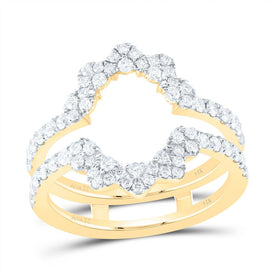 14K Yellow Gold Diamond Enhancer Ring 3/4 Cttw - Splendid Jewellery