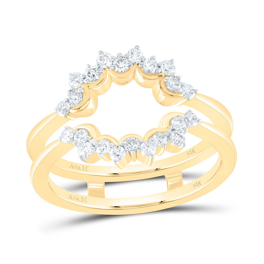 14K Yellow Gold Diamond Enhancer Ring 3/8 Cttw - Splendid Jewellery