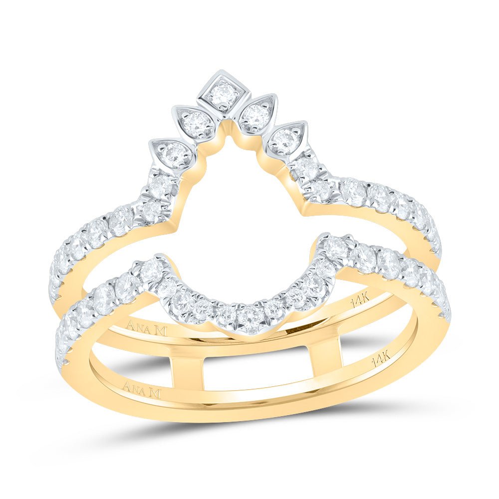 14K Yellow Gold Diamond Enhancer Ring 5/8 Cttw - Splendid Jewellery
