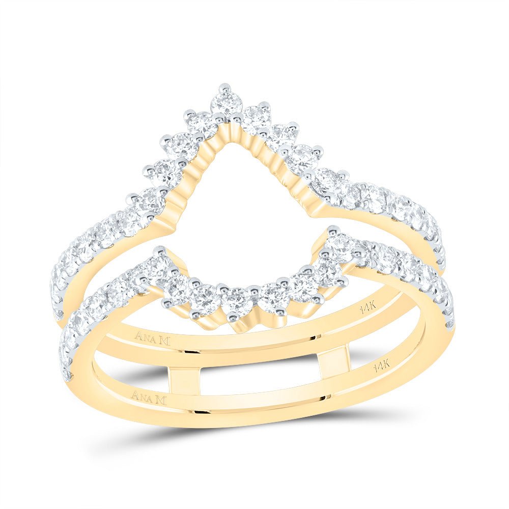 14K Yellow Gold Diamond Enhancer Ring 7/8 Cttw - Splendid Jewellery