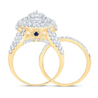 14K Yellow Gold Diamond Fashion Bridal Set 2 3/4 Cttw - Splendid Jewellery