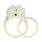 14K Yellow Gold Diamond Fashion Bridal Set 3 3/4 Cttw - Splendid Jewellery