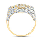 14K Yellow Gold Diamond Fashion Clover Women's Ring 1 1/2 Cttw - Splendid Jewellery