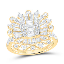 Load image into Gallery viewer, 14K Yellow Gold Diamond Fashion Cushion Ring 1 3/4 Cttw - Splendid Jewellery