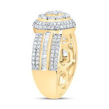 Load image into Gallery viewer, 14K Yellow Gold Diamond Fashion Flower Ring 1 Cttw - Splendid Jewellery
