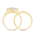 14K Yellow Gold Diamond Fashion Heart Bridal Set 1/2 Cttw - Splendid Jewellery
