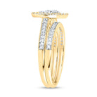 14K Yellow Gold Diamond Fashion Heart Bridal Set 1/2 Cttw - Splendid Jewellery