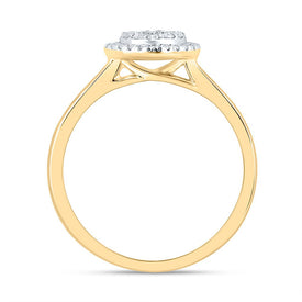 14K Yellow Gold Diamond Fashion Heart Ring 1/3 Cttw - Splendid Jewellery