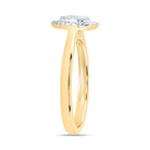 14K Yellow Gold Diamond Fashion Heart Ring 1/3 Cttw - Splendid Jewellery