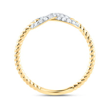 Load image into Gallery viewer, 14K Yellow Gold Diamond Fashion Infinity Ring 1/5 Cttw - Splendid Jewellery