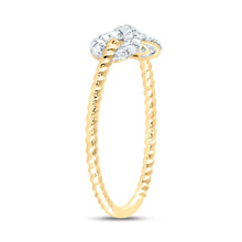 Load image into Gallery viewer, 14K Yellow Gold Diamond Fashion Infinity Ring 1/5 Cttw - Splendid Jewellery