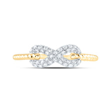 Load image into Gallery viewer, 14K Yellow Gold Diamond Fashion Infinity Ring 1/5 Cttw - Splendid Jewellery