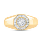 14K Yellow Gold Diamond Fashion Men's Ring 1/2 Cttw - Splendid Jewellery