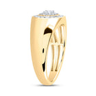 14K Yellow Gold Diamond Fashion Men's Ring 1/2 Cttw - Splendid Jewellery